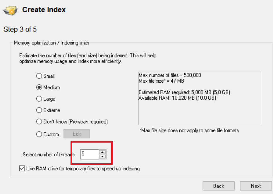 CPU threads while indexing