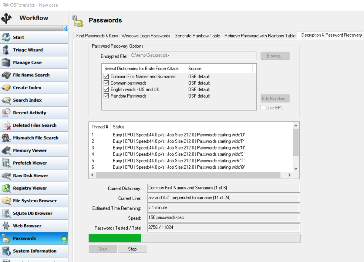 Password cracking