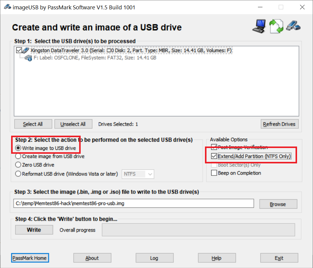 Ond Motel Assimilate Memtest86 v7.1 - how to change usb partition or edit IMG for the same  purpose? - PassMark Support Forums