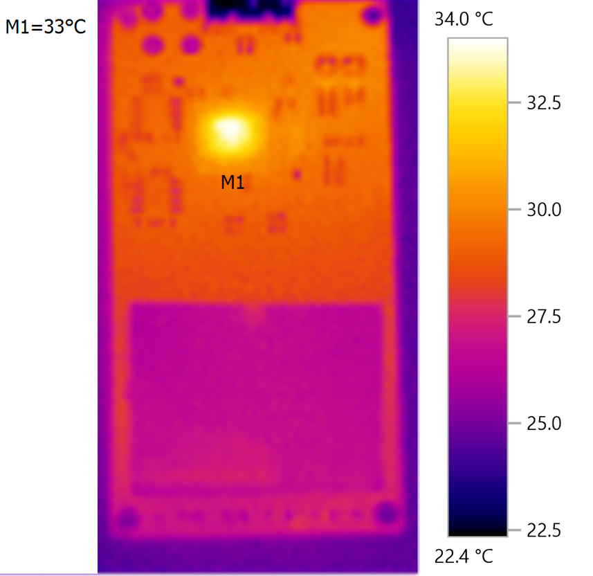 Thermal image of USB3 loopback plug revision 2