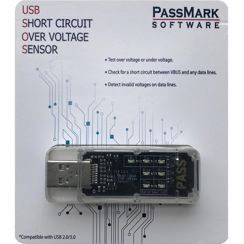 USB SOS short circuit and over voltage tester